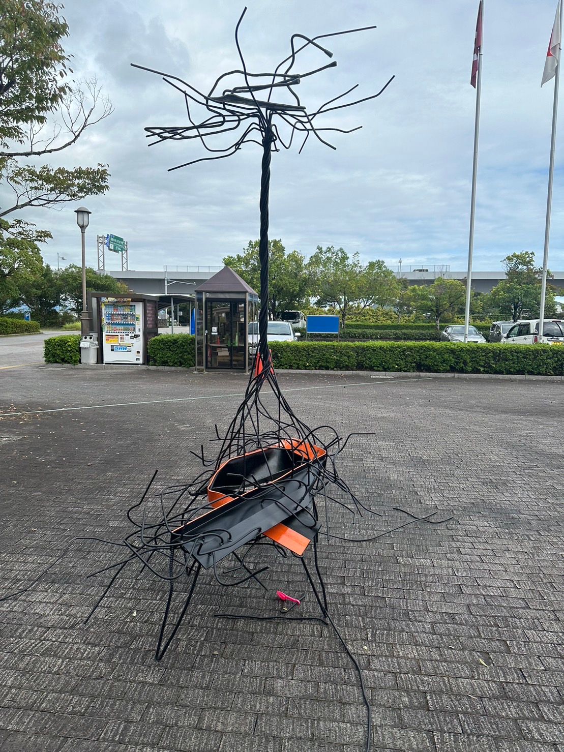 Front view, outdoor exhibition